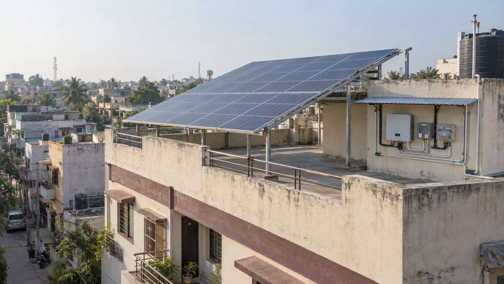Raised structure on an RCC terrace, family home
